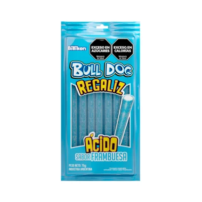 BULL DOG REGALIZ 75g FRAMBUESA
