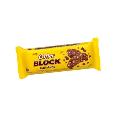GALLETA COFLER BLOCK X124grs AMARILLA