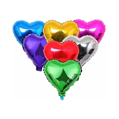 GLOBOS METALIZADOS CORAZON  X 10 UN