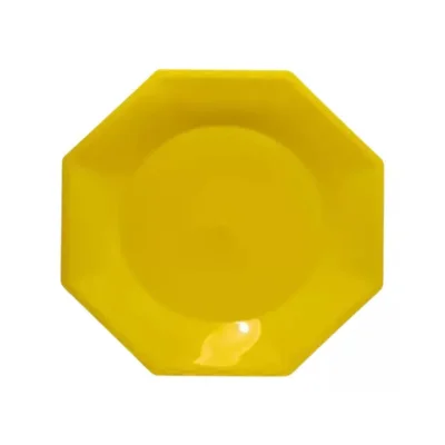 PLATO OCTOGONAL 17 CM AMARILLO X 10 UN