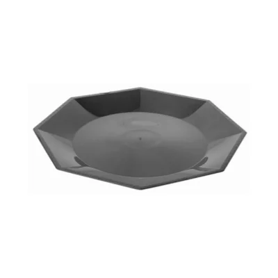 PLATO OCTOGONAL 17 CM NEGRO X 10 UN