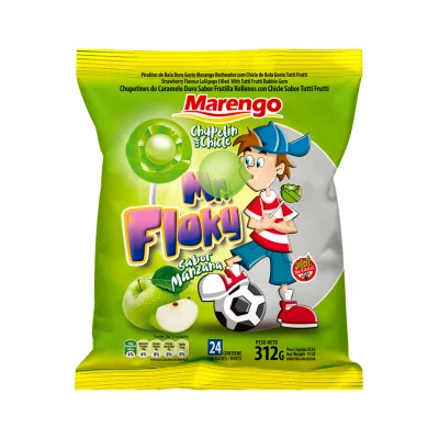 MR.FLOKY  MANZANA RELL C/CHICLE  X 24 UN marengo