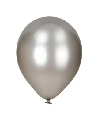 GLOBO PERLADO (12  X 25 UN ) PLATEADO