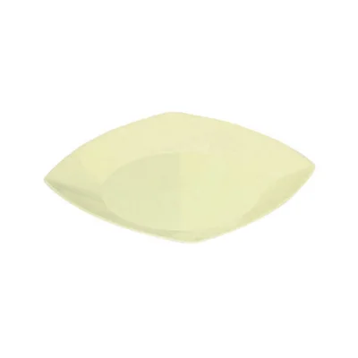 PLATO CUADRADO 17 CM AMARILLO PASTEL X 10 UN
