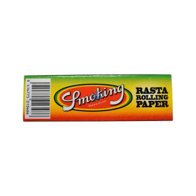 PAPEL SMOKING RASTA C/U (50 HOJAS)combustion lenta