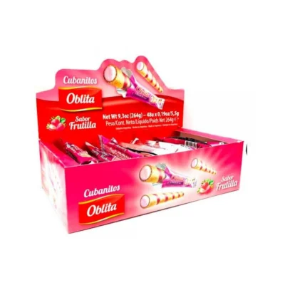 CUBANITOS OBLITA FRUTILLA x 48 un