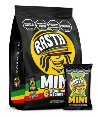 ALFAJOR MINI RASTA BOLSA X 6 UN BLANCO
