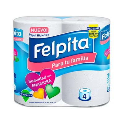 PAPEL HIGIENICO x 4 FELPITA 30 METROS   (12)