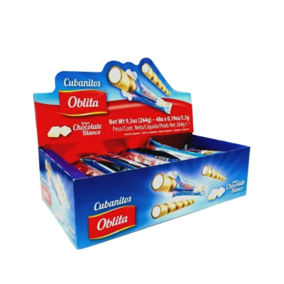 CUBANITOS OBLITAS BLANCO x 48 un