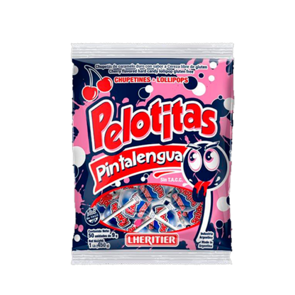 CHUPETIN PELOTITAS *PINTA LENGUA * X 50 SIN TACC