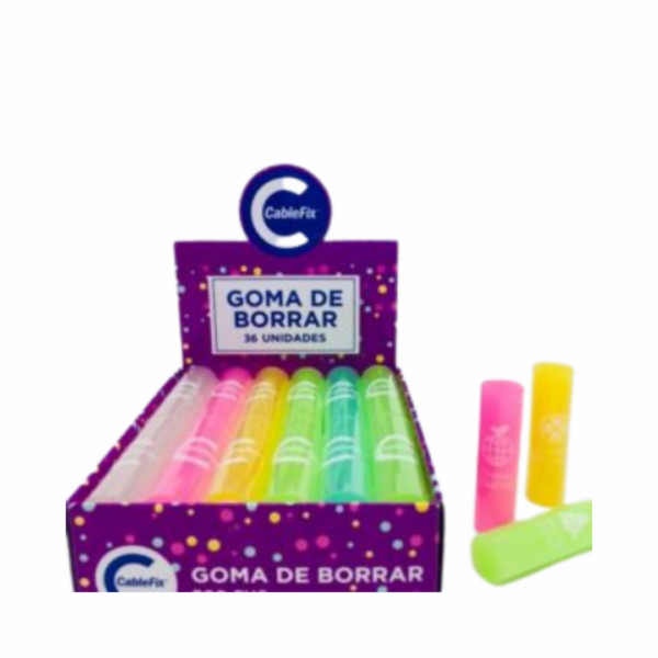 GOMAS DE BORRAR FLUOUR (caja x 36 )
