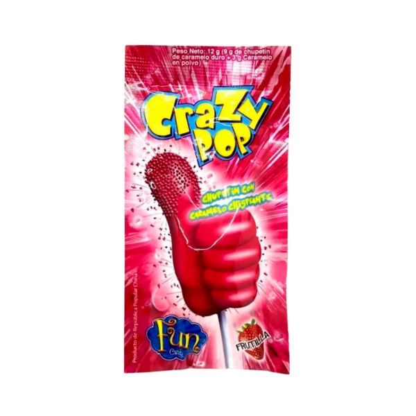 CRAZY POP FRUTILLA (paq x 10 un)