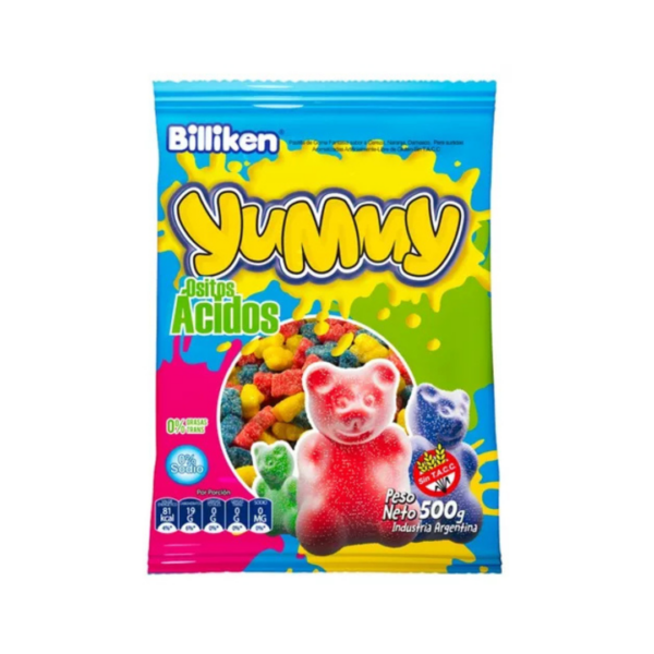 GOMITAS YUMMY X 500 gr OSITOS ACIDOS SIN TACC