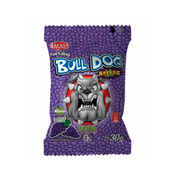 BULL DOG PASTILLAS UVA X 12. SIN TACC