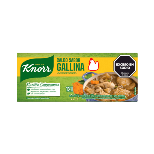 CALDO KNORR GALLINA X 12 un