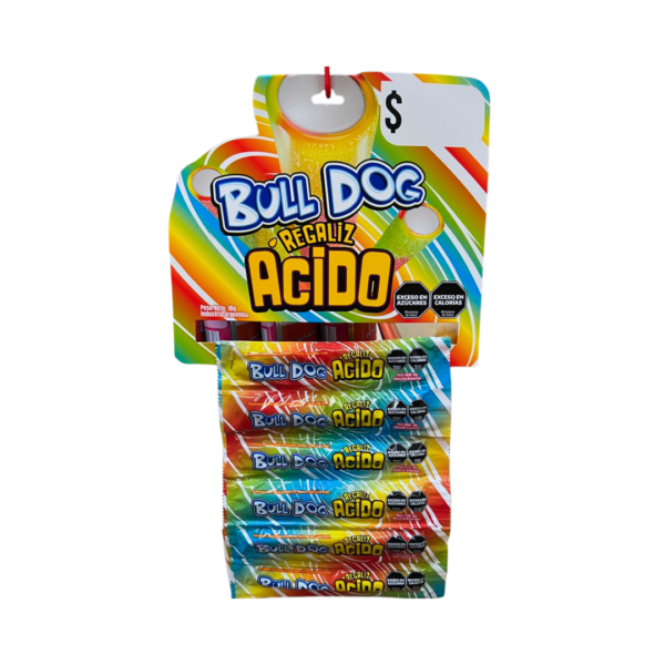 REGALIZ ACIDO (TROQUELADO)  C/ EXHIBIDOR X 12 UN