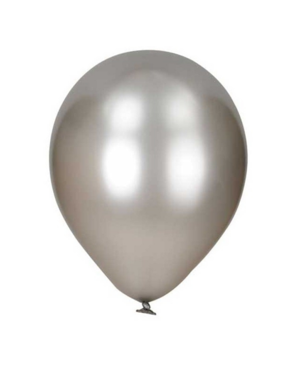 GLOBO PERLADO (12  X 25 UN ) PLATEADO