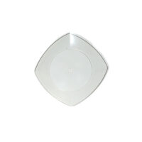 2017 PLATO CUADRADO 17 CM TRASLUCIDO X 10 UN
