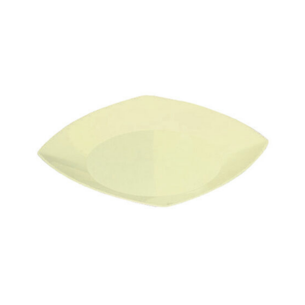 PLATO CUADRADO 17 CM AMARILLO PASTEL X 10 UN