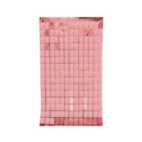 CORTINA CUADRADA ROSA GOLD