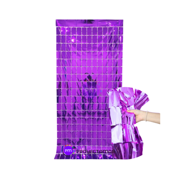 CORTINA CUADRADA VIOLETA
