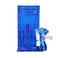 CORTINA CUADRADA AZUL