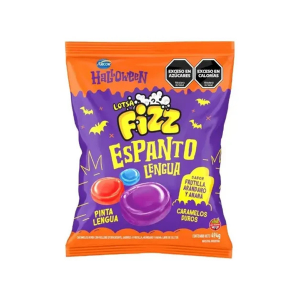 FIZZ CARAMELO BOLSA PINTA LENGUA  X 494 GRS