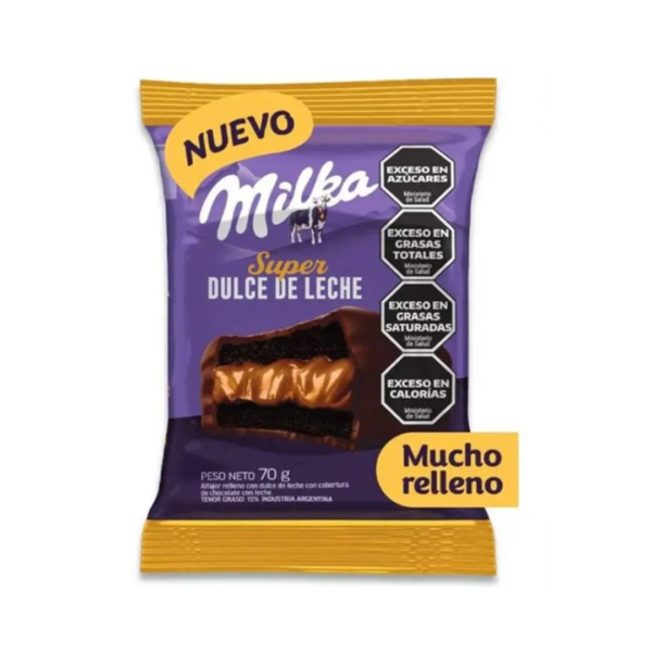 ALFAJOR MILKA **SUPER DULCE DE LECHE** NEGRO