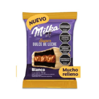 ALFAJOR MILKA **SUPER DULCE DE LECHE** BLANCO
