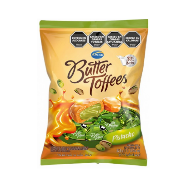 BUTTER TOFFES PISTACHO X 648 GRS