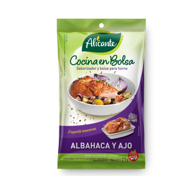 BOLSA P/HORNO  ALBAHACA Y AJO
