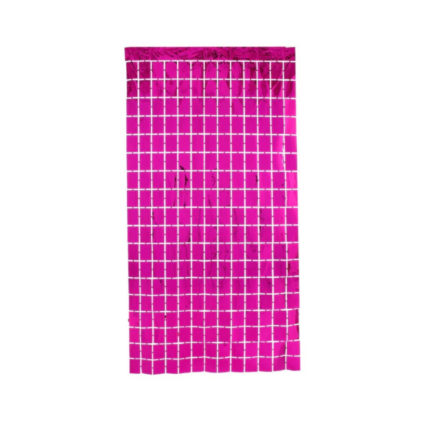 CORTINA CUADRADA FUCSIA